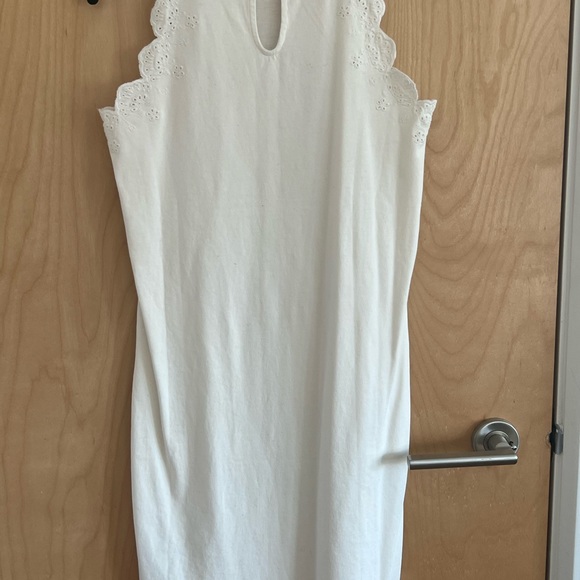 J.CREW EYELET SCALLOPED TRIM PETITE SHIFT DRESS - Picture 4 of 11